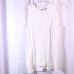 Athleta Womens Small Petite White Modal Blend Soft Sleeveless Tank Top